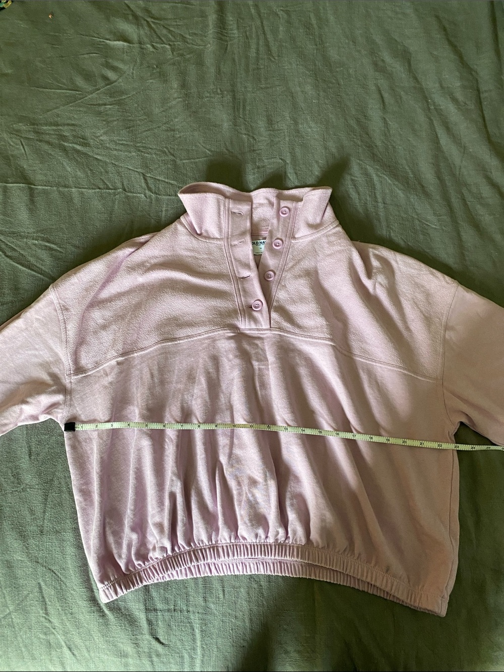 Old Navy Light lilac Off-Shoulder Button Pullover Sweater
